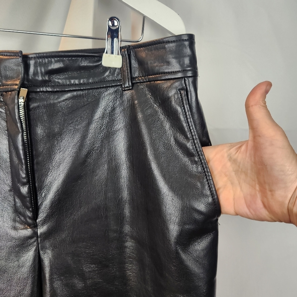 Aritzia Babaton Melina faux leather pants size 12 in EUC - Picture 6 of 15